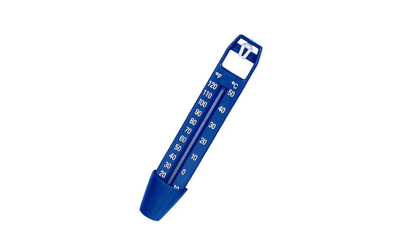 Pool Thermometer in blau mit Schöpfbecher Schwimmbadthermometer 